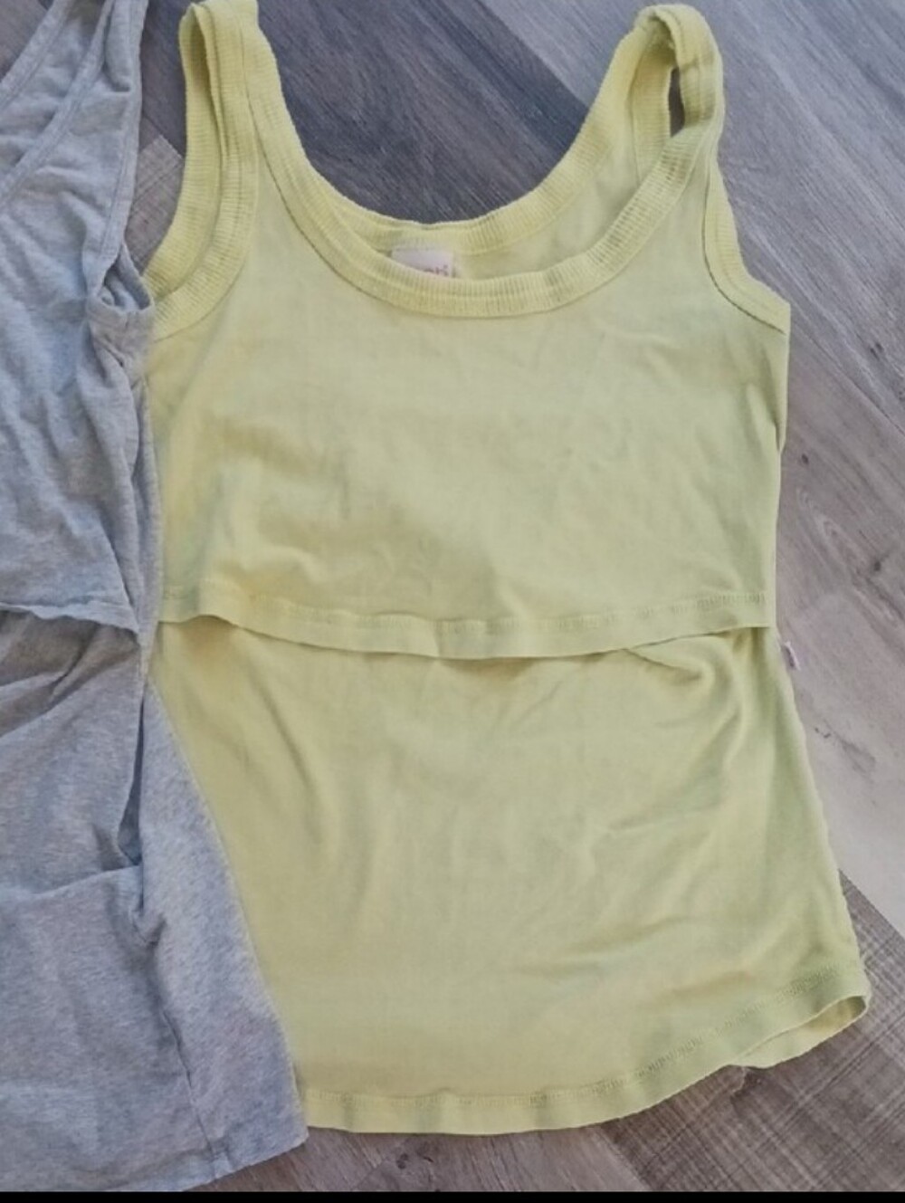 Boob Design Organic Cotton Layered Nursing Tank - Light Yellow